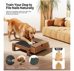 Dog Nail Scratch Board with Treat Box, Interactive Dog Nail File Board for Stress-Free Nail Care, Durable Scratch Pad Alternative to Clippers and Grin