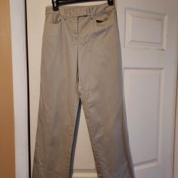 Geoffrey Beene Sport Womens Khaki Chino Trousers Beige Size 2R