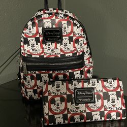 Disney backpack purse and wallet