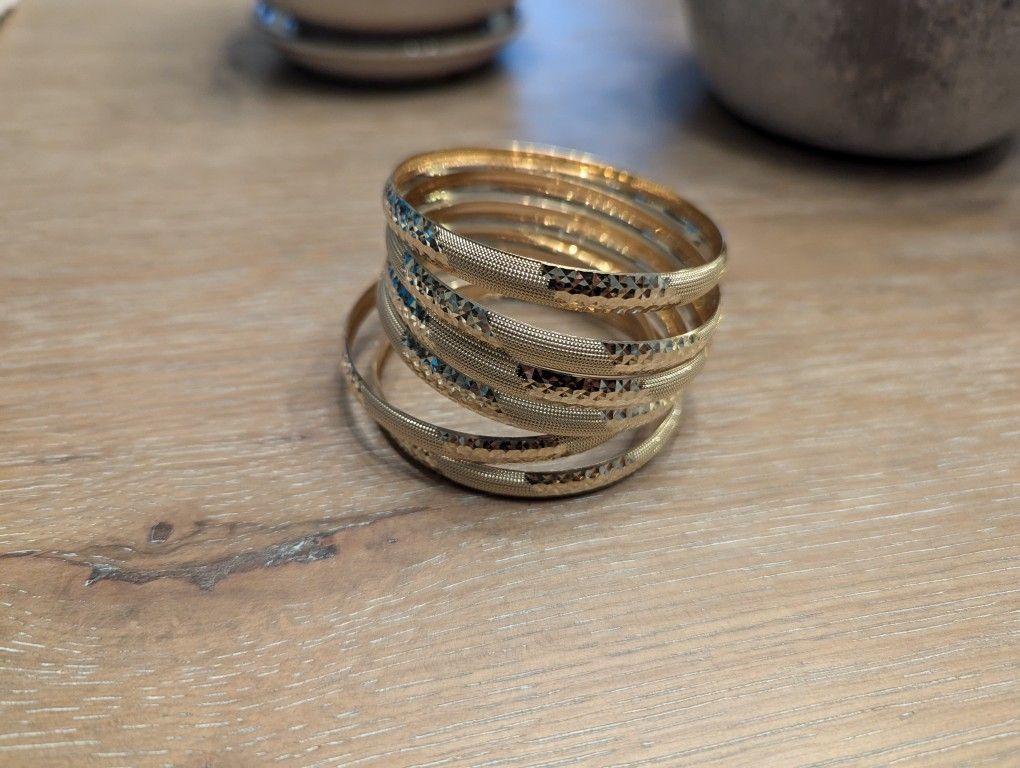 18K Bangles - Set Of 6