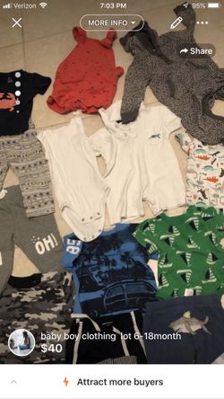 Baby boy clothing lot 6-18 month