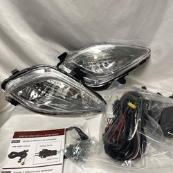 Fog Lights Compatible with 2011 2012 2013 Hyundai Elantra Sedan with Switch and Harness with Clear Lens