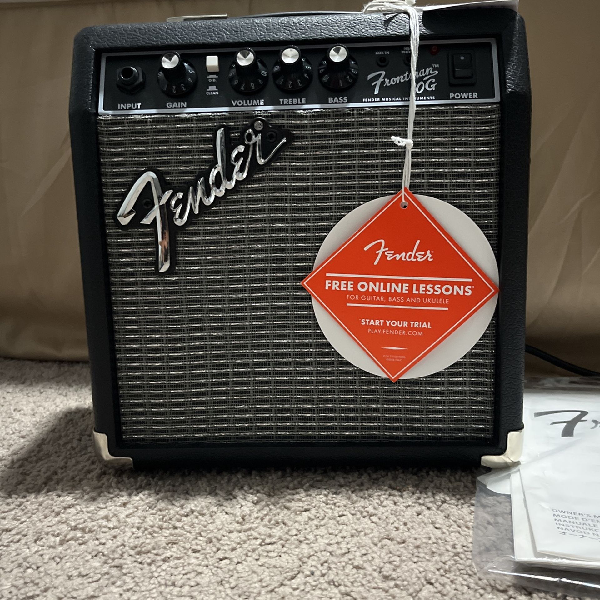 Fender Guitar Amp (with Original Tags And Instructions)