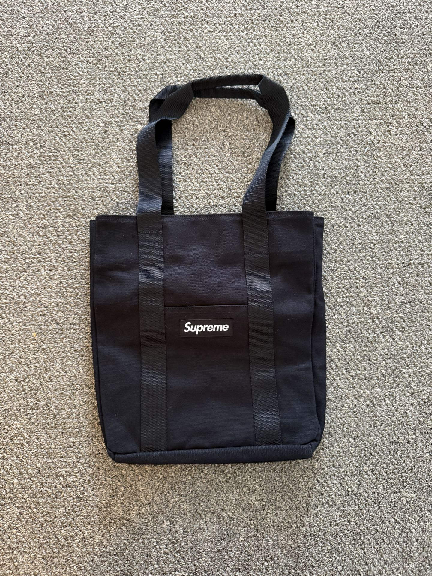 Brand New Sealed Supreme FW20 Canvas Tote Black Box Logo Bogo