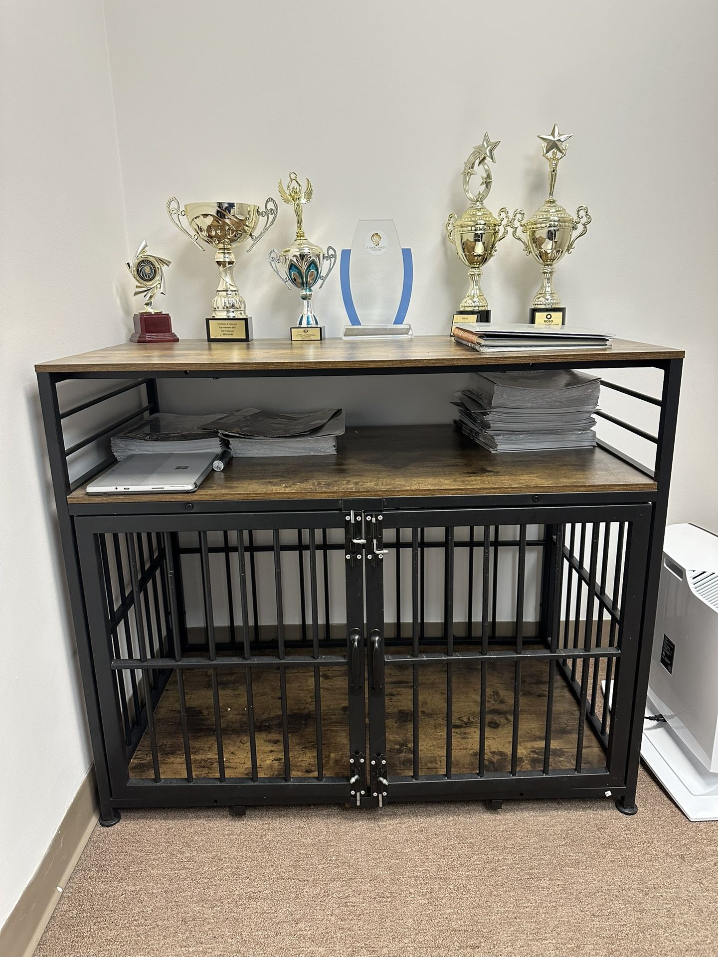 Mesa Multitusos Con Jaula Para Mascotas Medianas Y Pequeñas