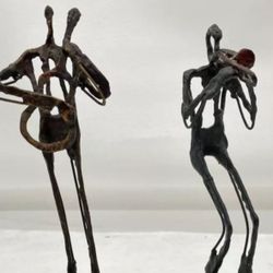 Antique Bronze Brutalist Sculpture