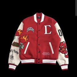 Civil Regime Flames V2 Varsity Jacket 