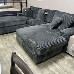 OVERSIZED SUPER SOFT MODULAR SOFA WITH OTTOMAN $1450
