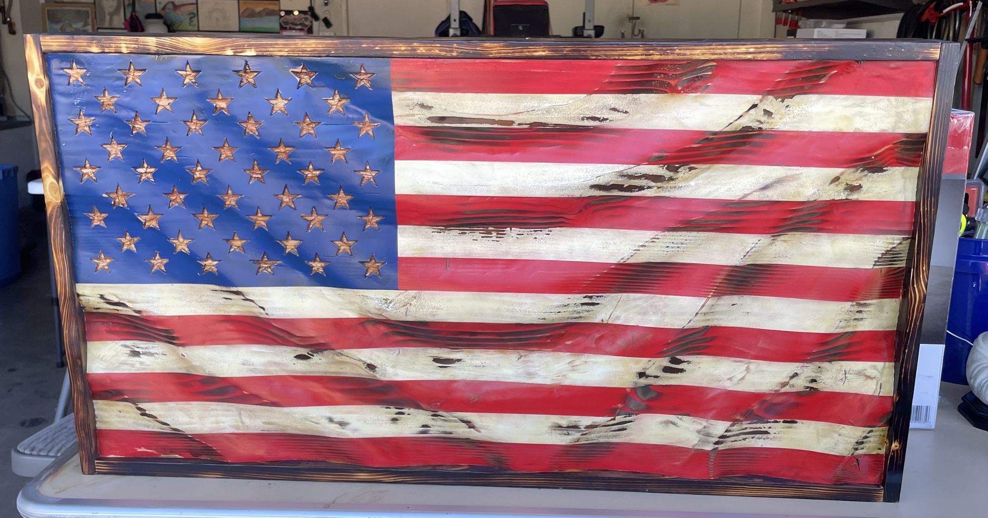 Wood American Flag