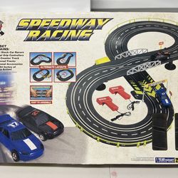 This item is a Fast Lane Speedway Racing slot car set designed for children aged 6 and up