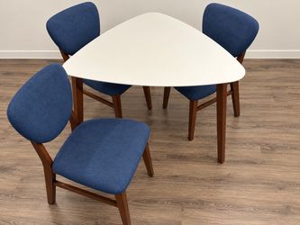 Triangular Dining Table and Chair Set