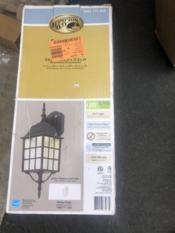 Hampton Bay Black Outdoor LED Wall Lantern Sconce