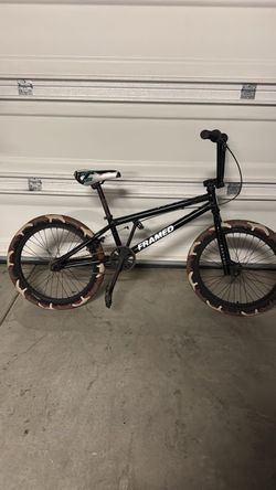 Framed BMX Bike Black with Camo Tires