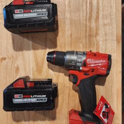 Milwaukee Drill And Batterys 