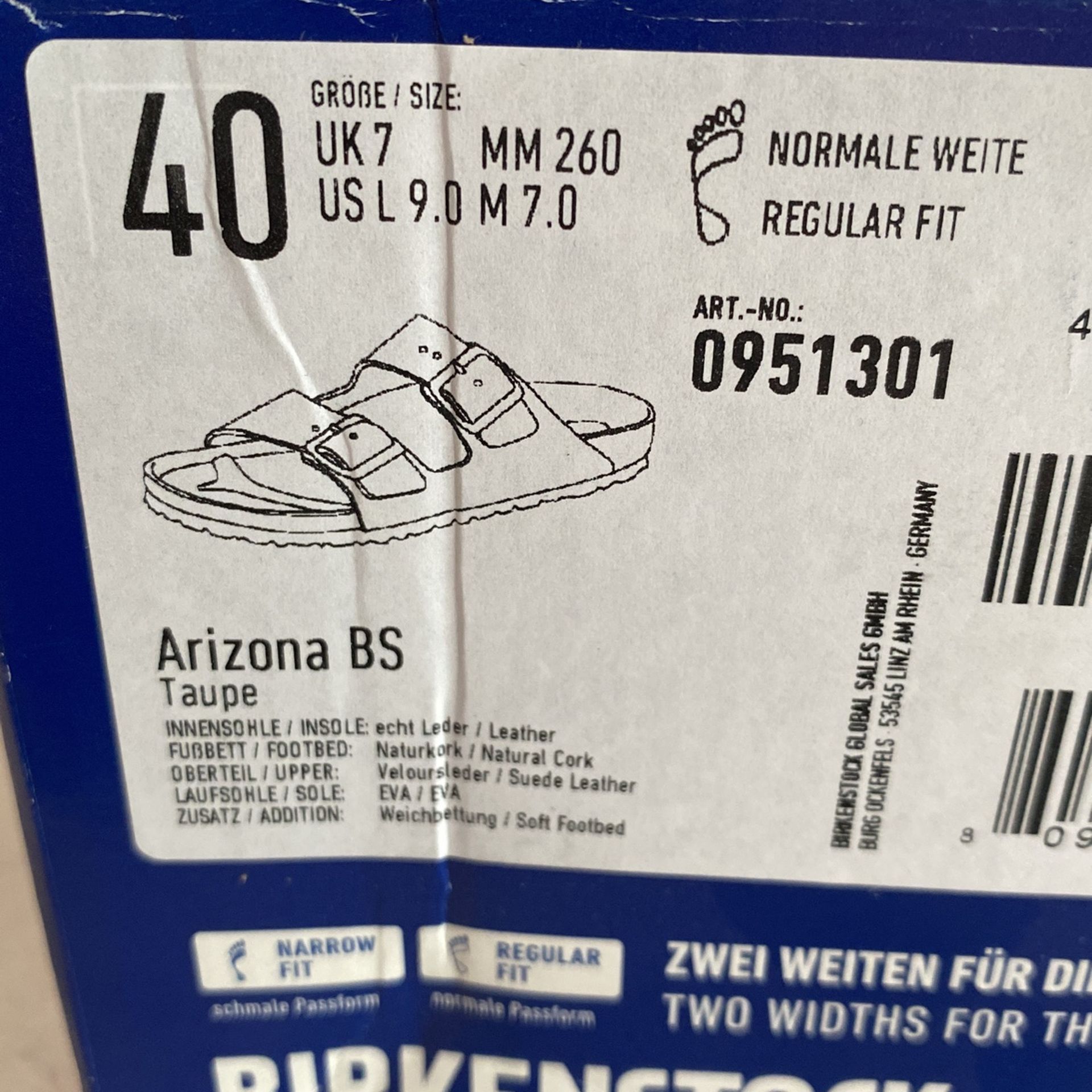 BRAND NEW Birkenstocks (Arizona)