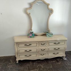 French Provincial style dresser and armoire
