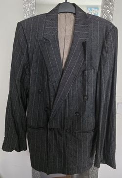 Saco De Traje De Doble Botonadura Para Mujer Medida Mediana Color Gris Obscuro 