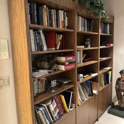 Beautiful Wood Book Shelves Attached - Excellent Condition -  88” x 12” x 84” T- Excellent Condition 