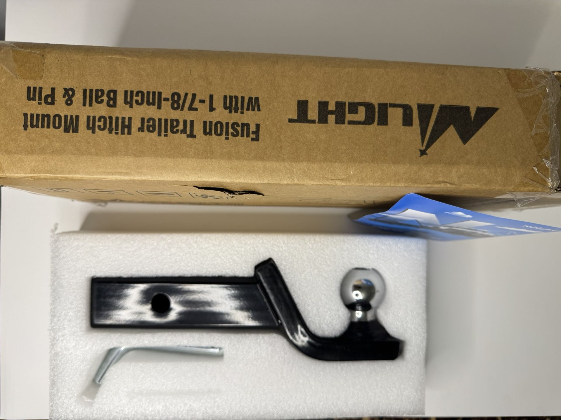 Fusion Trailer Hitch Mount With 1-7/8 Inch Trailer Ball 5/8 Inch