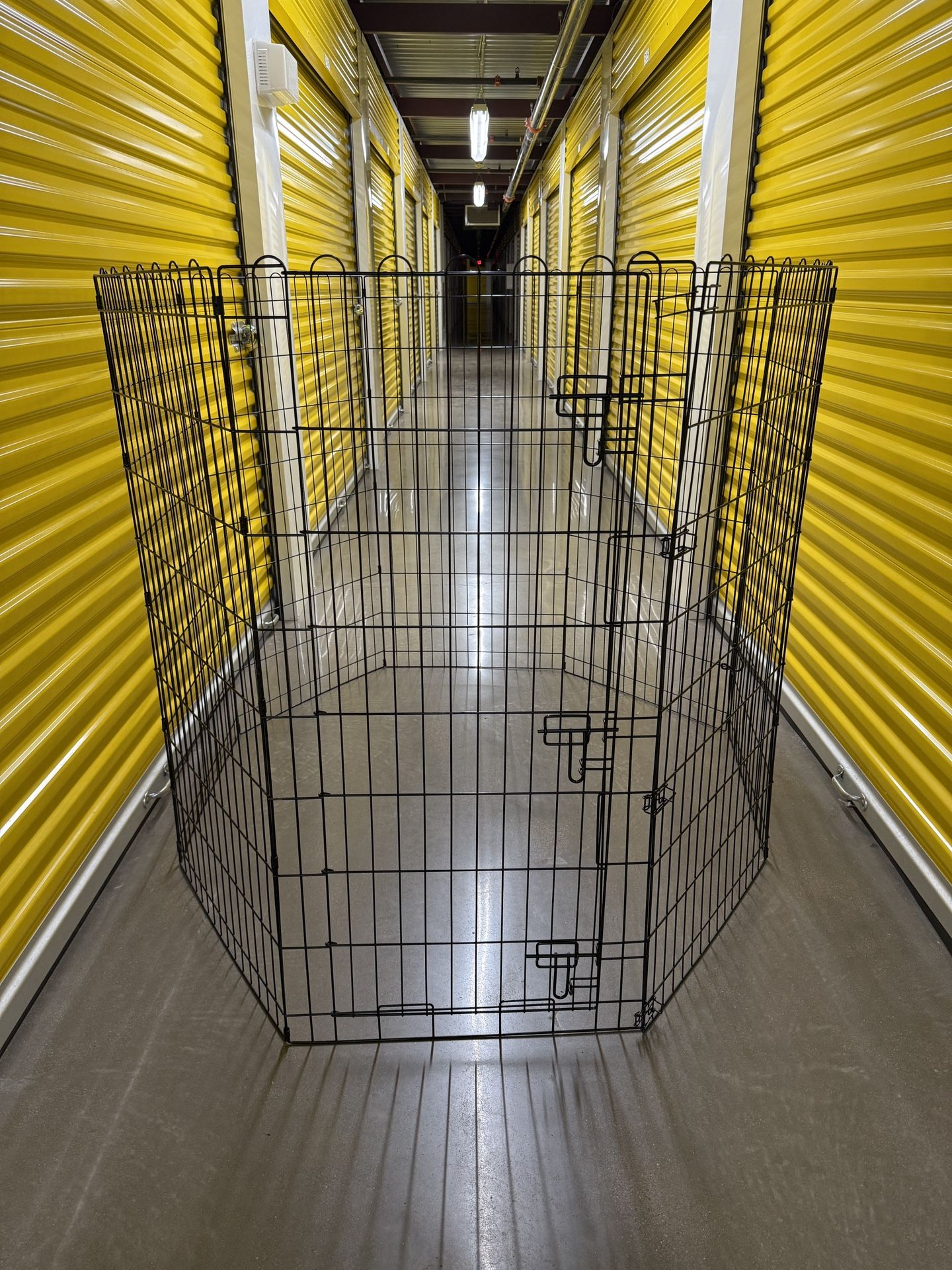 Amazon Basics 48” High Playpen Door Foldable Black Collapsible Metal Dog Exercise