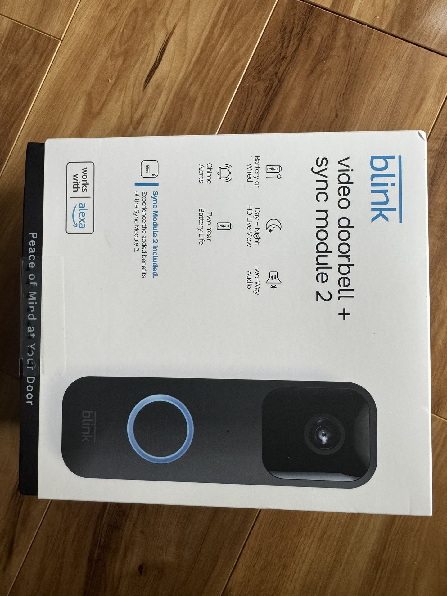 Brand New Unopened Blink Video Doorbell + Sync Module 2