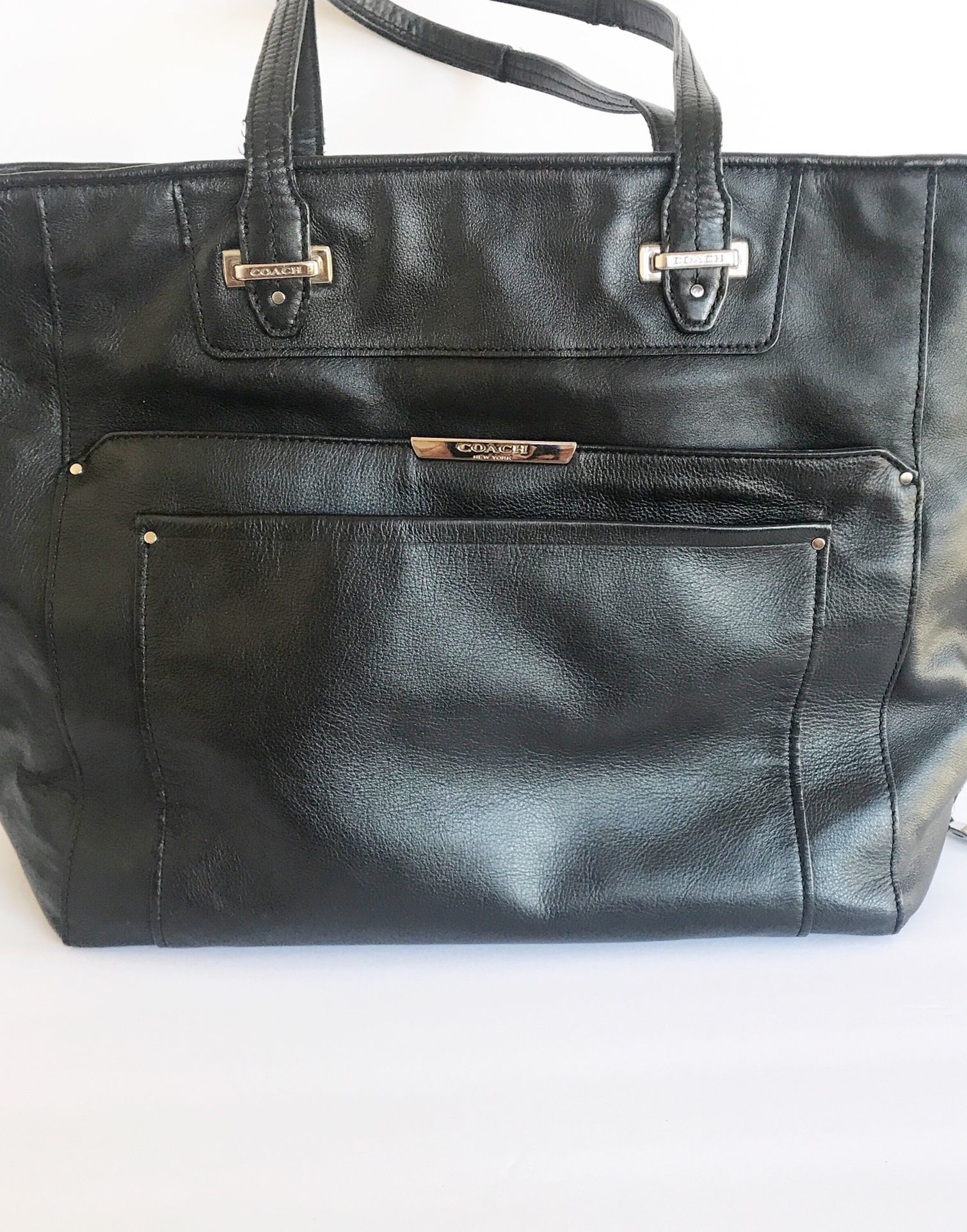 Large Black Tote Purse With Zipper