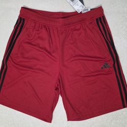 Adidas Men's Size Large Red Training Shorts 9" Inseam New NWT