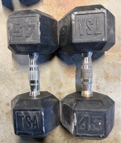 45lbs Dumbbell pair weights