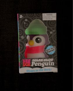 Nee Doh Polar Glow Penguin Squish Toy