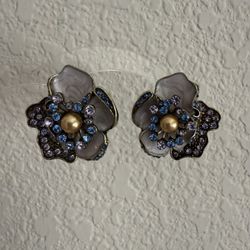 Women’s vintage purple floral Earrings