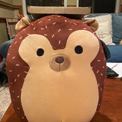 Squishmallows Original 14-Inch Hans Brown Hedgehog - Large Ultrasoft Official Jazwares Plush
