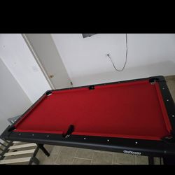 Snooker board with sticks in brand new condition