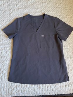 FIGS Scrub Top and Bottom set Gray V-Neck NOT FREE