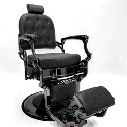 Black Chrome Barber Chair