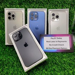 Apple IPhone 15 Pro 128gb  Unlocked, FREE Smartwach/ Headphones. Pay $1 Today Rest in payments. NO CREDIT NEEDED FINANCING