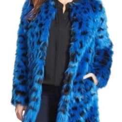 4 different Michael kors  faux fur coat  size xl  pink   Grey black and white blue and black