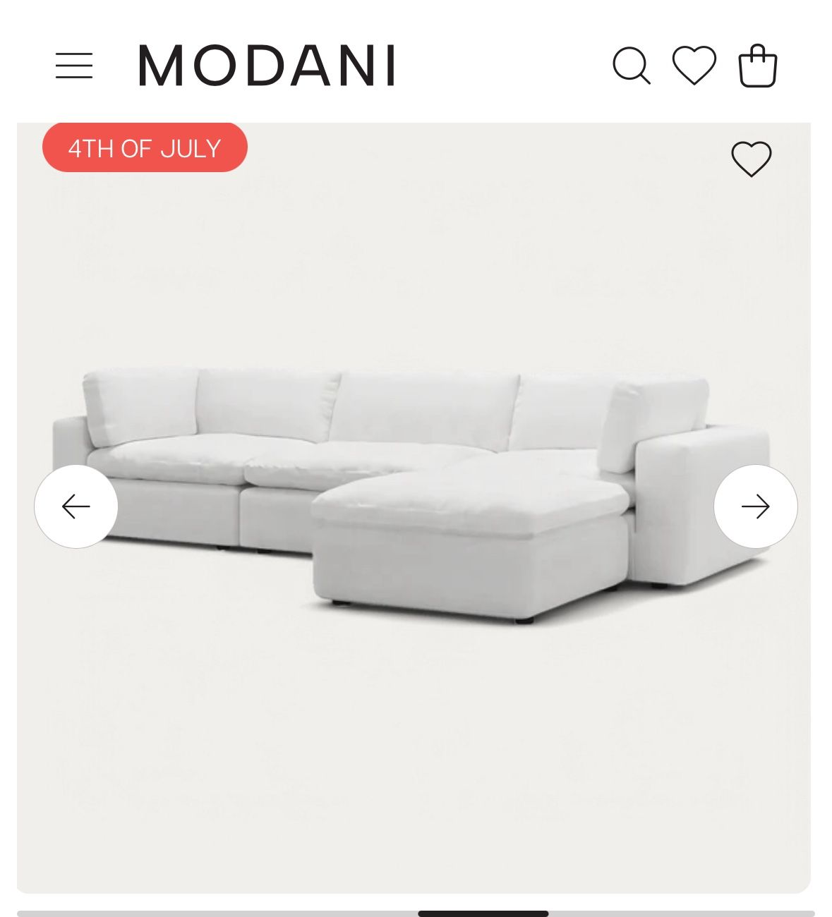 5pc Cloud Couch Sectional
