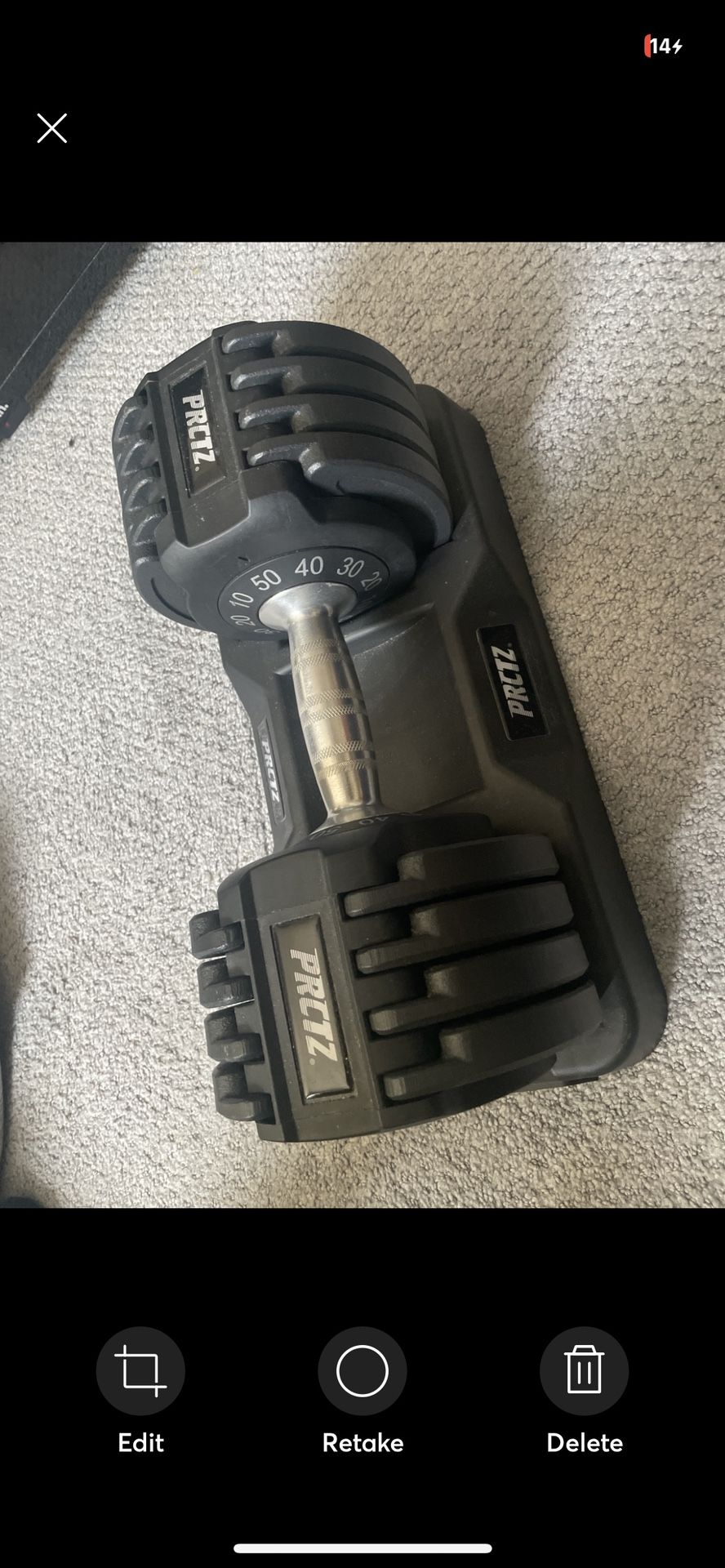 50lb Adjustable Dumbbell