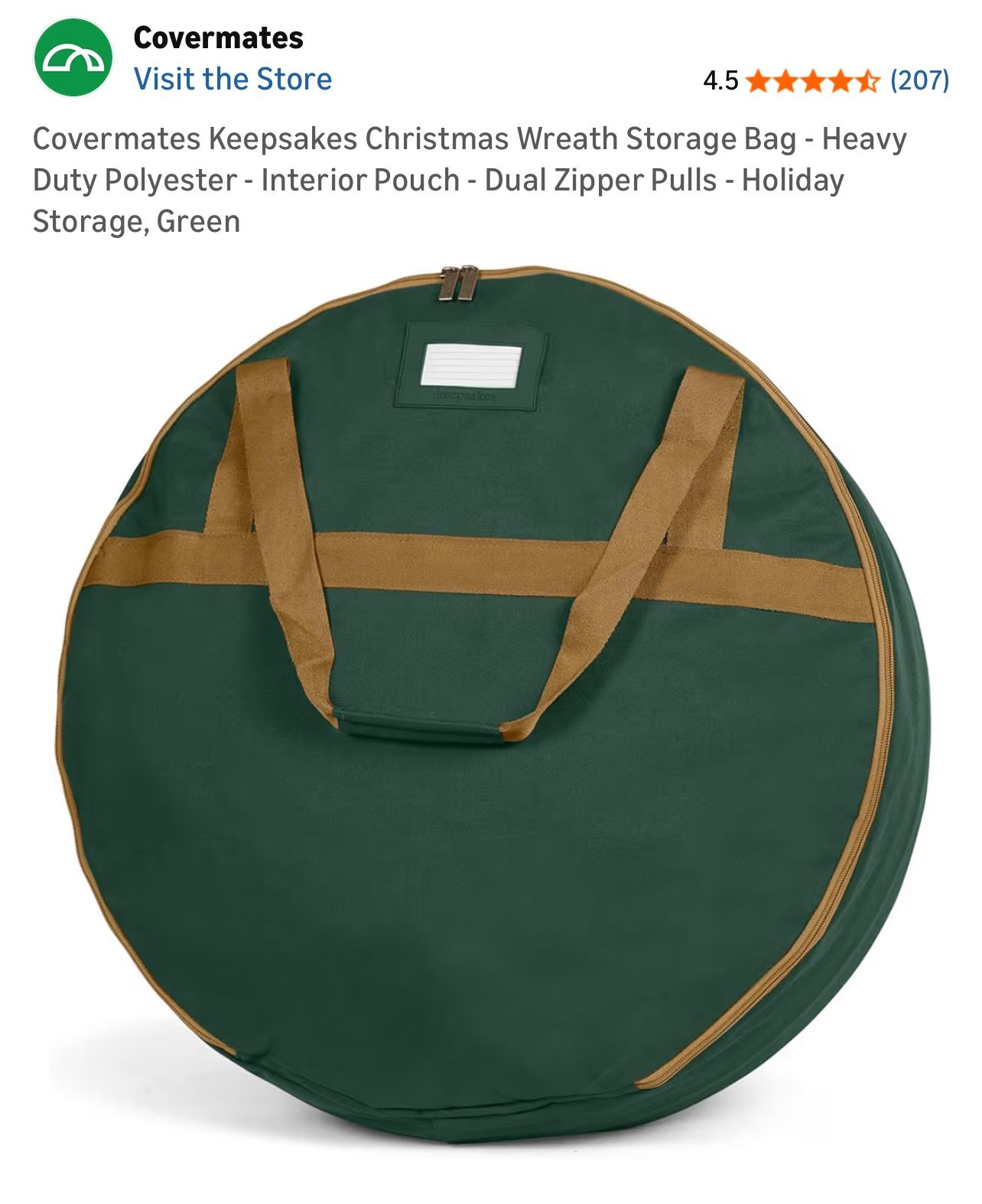 Christmas Wreath Storage Bag
