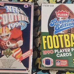 1990 & 1991 Football - UPPER DECK - FLEER 2 Boxes 36 Packs Each