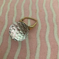 Golfball Crystal Ring
