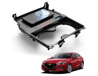 Car Wireless Charger,with QC3.0 USB and 18W PD Port 15W Qi Fast Wireless Induction Mobile Phone Charging pad for Mazda 3 2020 Center Console Accessory