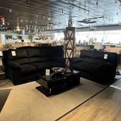 Black Sofa And Loveseat Couch