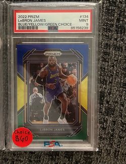 2019 LeBron James Choice Prizm PSA 9 & 2010 NBA Hoops LeBron James PSA 9
