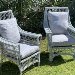 Vintage Bar Harbor Wicker Chairs