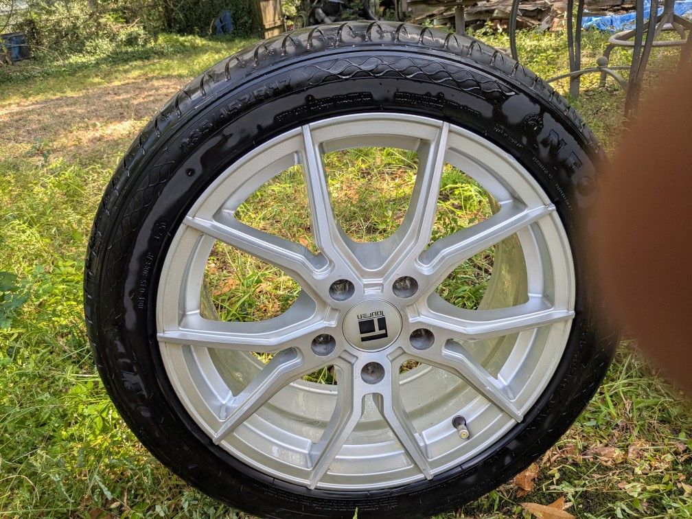 17" Rims And Tires Just One Year Old Took Well Care Of Tires Don't Have A Hundred Miles On Tem