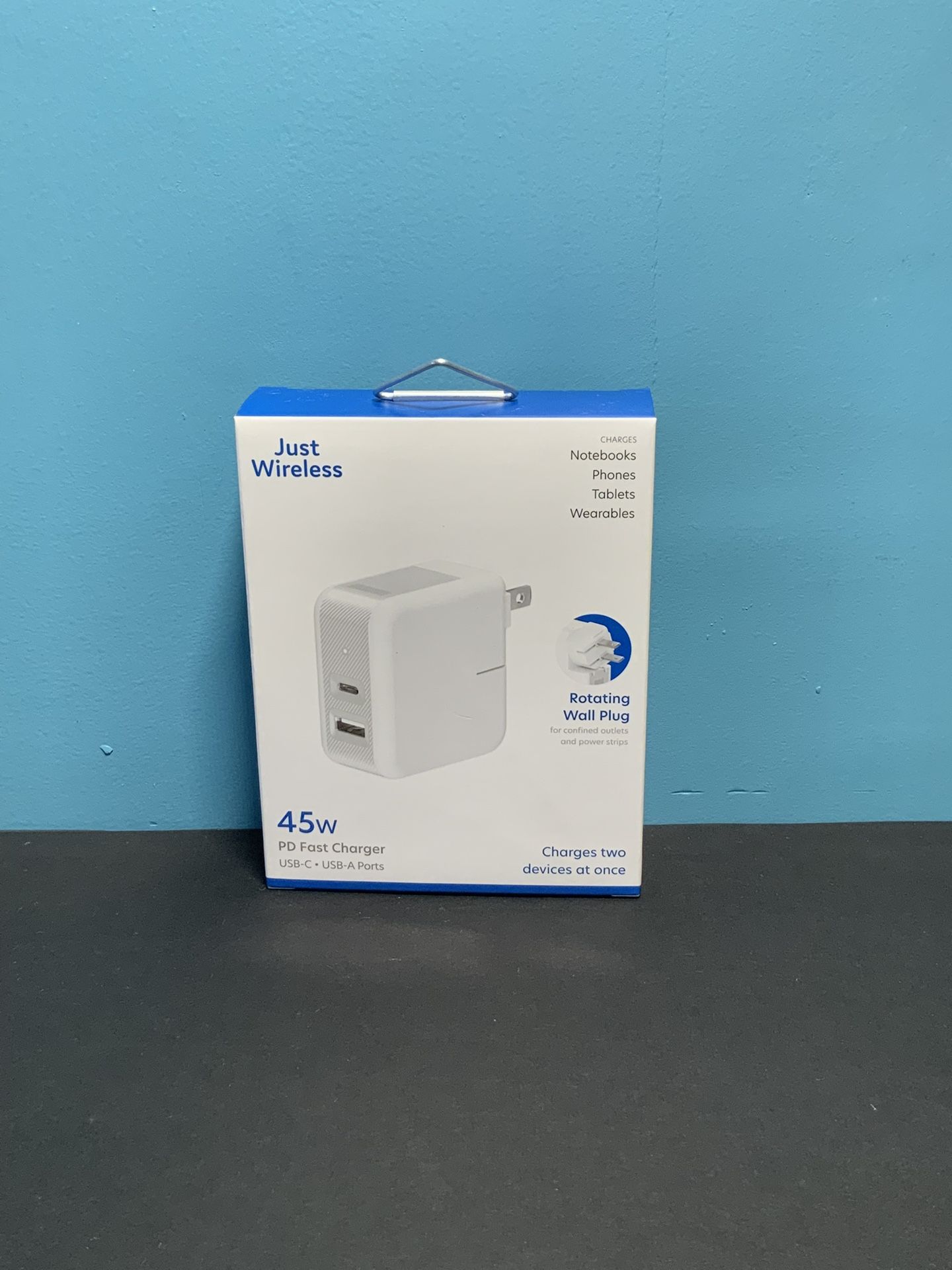 Just Wireless Rotating Wall Plug 45w