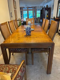 Dining table and 8 chairs