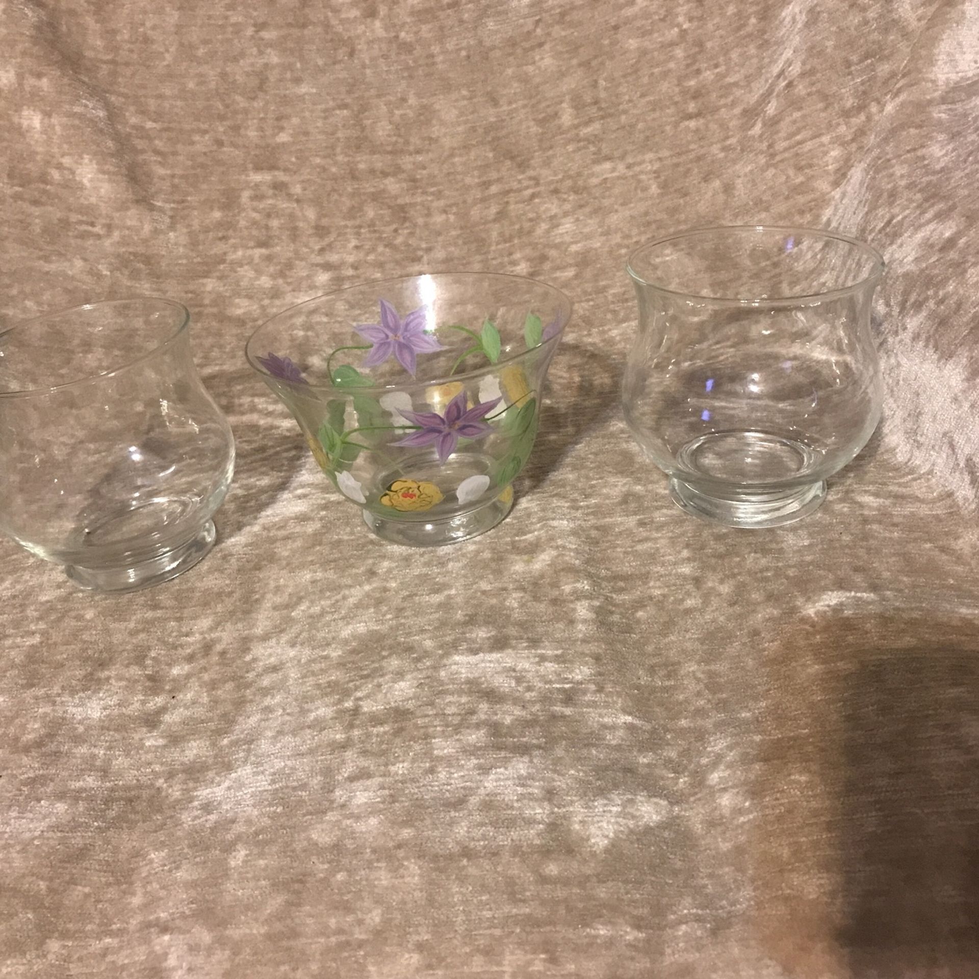 3 Bowl Type Vases