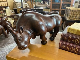 Wooden Bull statue